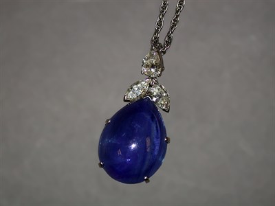 Lot 360 - Sapphire and Diamond Pendant Necklace The...