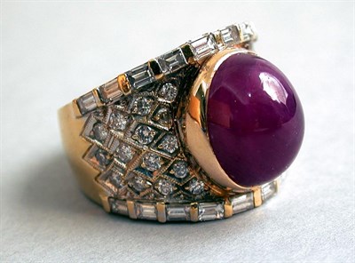 Lot 248 - Diamond and Ruby Band Ring