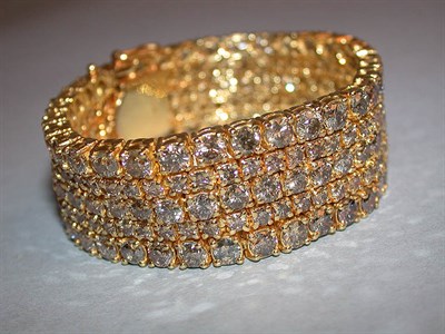 Lot 242 - Flexible Diamond Bracelet