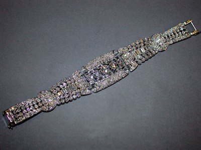 Lot 270 - Platinum and Diamond Bracelet