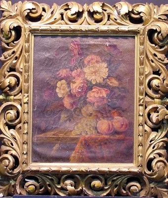 Lot 21 - Continental School 19th Century FLORAL STILL...