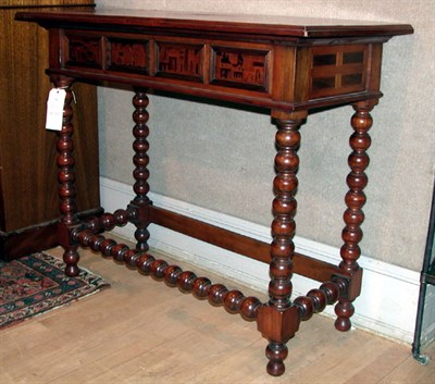Lot 388 - Baroque Style Inlaid Walnut Console