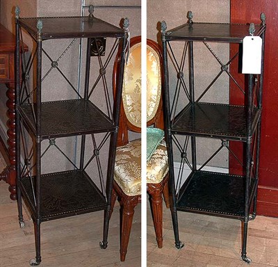 Lot 417 - Pair of Regency Style Patinated-Metal...