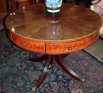 Lot 470 - Regency Style Mahogany Drum Table