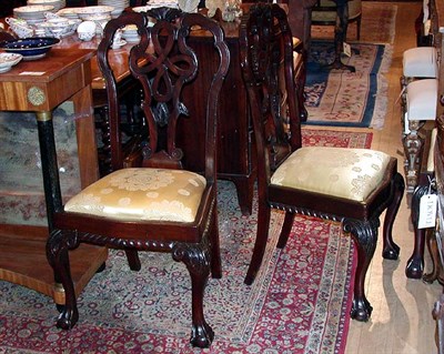 Lot 211 - Set of Twelve Georgian Style Mahogany Dining...