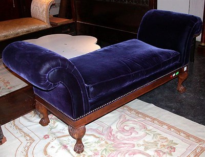 Lot 157 - Georgian Style Upholstered Mahogany Bench