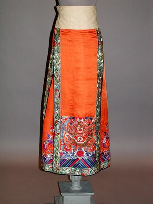 Lot 916 - Chinese Embroidered Silk Skirt