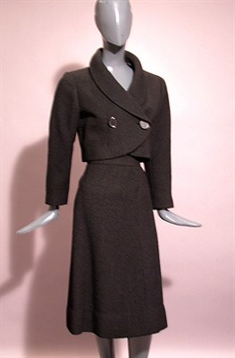Lot 567 - Norman Norell Black Afternoon Dress and Suit