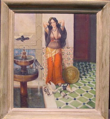 Lot 4 - E. Berger 19th/20th Century HAREM GIRL Signed...