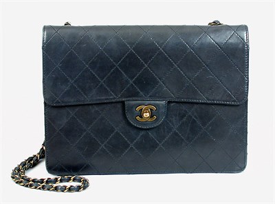Lot 831 - Chanel Black Quilted Leather Handbag