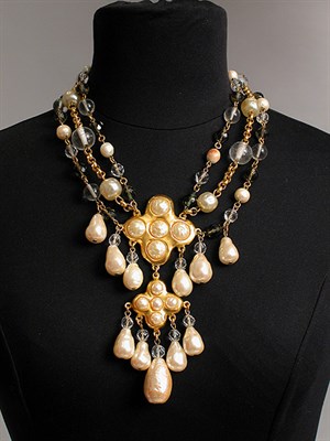 Lot 732 - Three Faux South Sea Pearl Necklaces