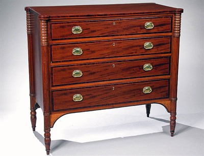 Lot 129 - Federal Inlaid Mahogany Chest of Drawers...