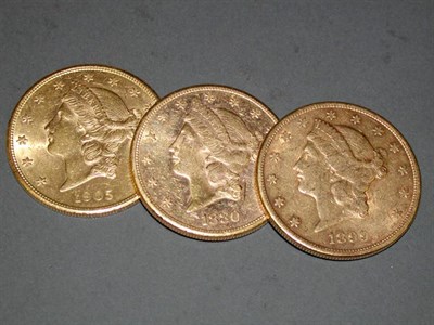 Lot 18 - Three US $20 Liberty Gold Coins
