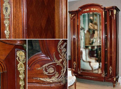 Lot 113 - Louis XV Style Parquetry Inlaid Bronze Mounted...