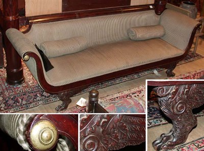 Lot 241 - Federal Mahogany Upholstered Settee New York,...