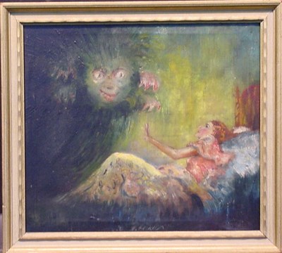 Lot 158 - Everett Shinn 1876-1953 THE NIGHTMARE Signed E....