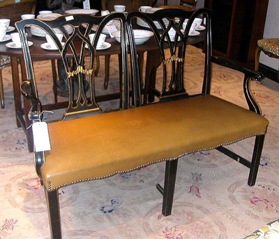 Lot 425 - Georgian Style Upholstered Bench