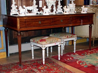 Lot 330 - Louis XVI Style Leather Inset Mahogany Desk
