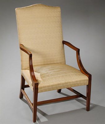 Lot 66 - Federal Mahogany Lolling Chair New England,...