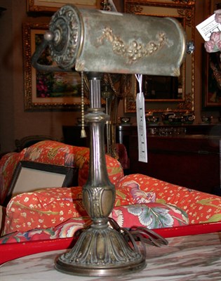 Lot 243 - Victorian Style Brass Desk Lamp