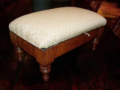 Lot 163 - Classical Tiger Maple Footstool Height 7...