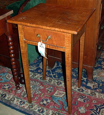 Lot 152 - Federal Tiger Maple One Drawer Stand 19th...
