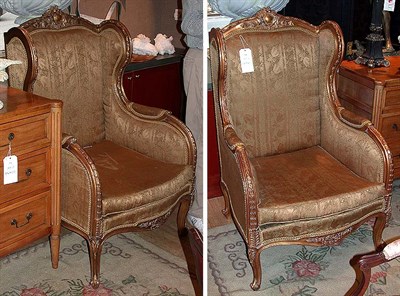 Lot 536 - Pair of Louis XV Style Upholstered Gilt-Wood...
