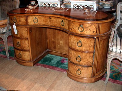 Lot 223 - Georgian Style Satinwood and Yewwood Reniform...