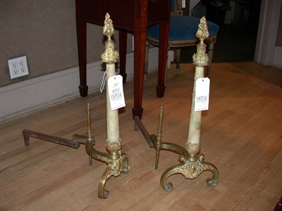 Lot 370 - Pair of Louis XVI Style Gilt-Metal and Onyx...