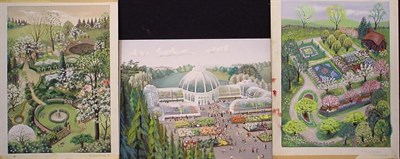 Lot 55 - Ed Swan 20th Century BOTANICAL GARDENS Signed...