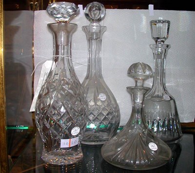 Lot 261 - Group of Four Colorless Cut Glass Decanters
