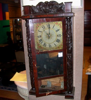 Lot 258 - American Mahogany Wall Clock