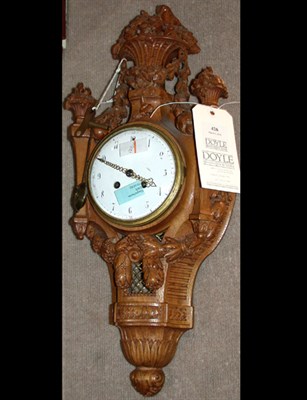 Lot 426 - Louis XV Style Fruitwood Cartel Clock