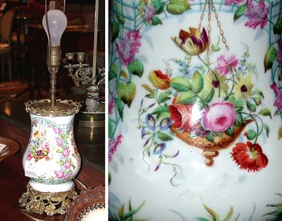 Lot 499 - Pair of Victorian Floral Decorated Porcelain...
