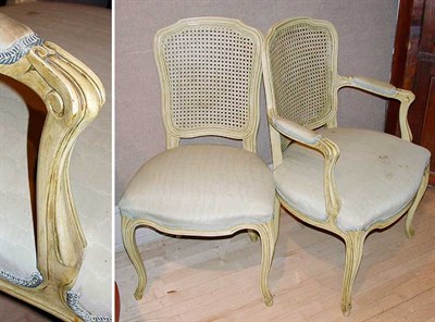 Lot 249 - Set of Fourteen Louis XV Style Painted and...