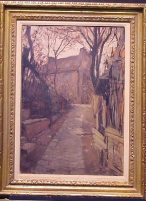 Lot 28 - Claude Bils French, 1884-1968 STREET SCENE...