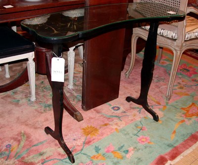 Lot 406 - Black Lacquered Chinoiserie Decorated Side Table