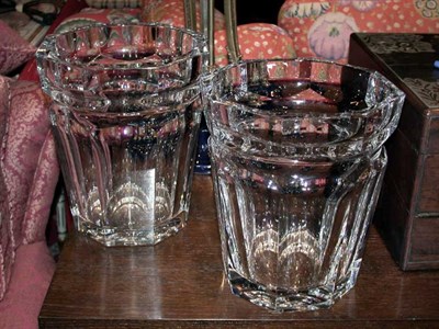 Lot 239 - Pair of Baccarat Colorless Cut Glass Wine Coolers