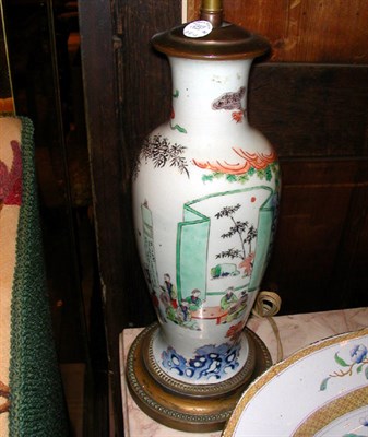Lot 251 - Pair of Chinese Export Porcelain Lamps