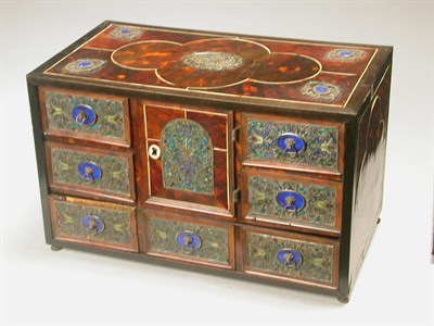 Lot 131 - Continental Silver and Cloisonne Mounted...