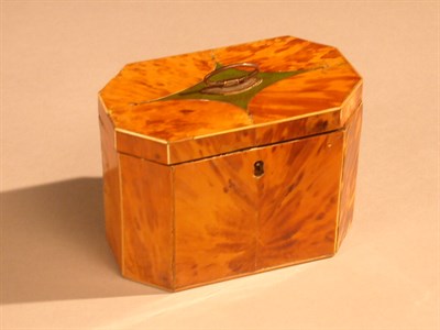 Lot 385 - George III Tortoise Shell Tea Caddy 18th...