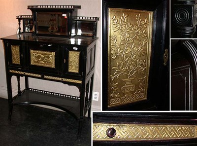 Lot 317 - Aesthetic Movement Ebonized Mahogany Desk With...