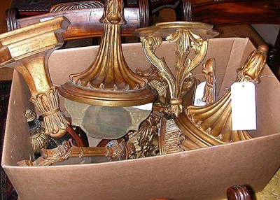 Lot 272 - Miscellaneous Group of Gilt-Wood and Mahogany...