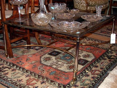 Lot 276 - Neoclassical Style Chrome and Glass Low Table