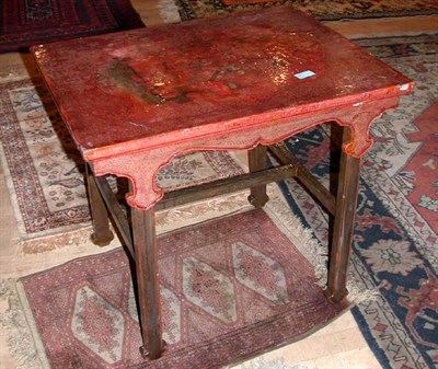 Lot 286 - Chinese Red Lacquered Low Table