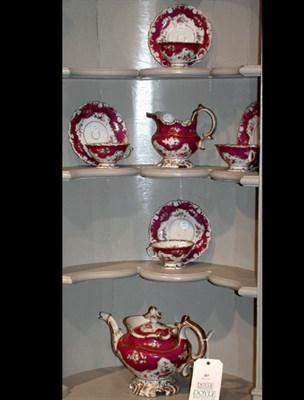 Lot 287 - Continental Porcelain Ten-Piece Tea Service