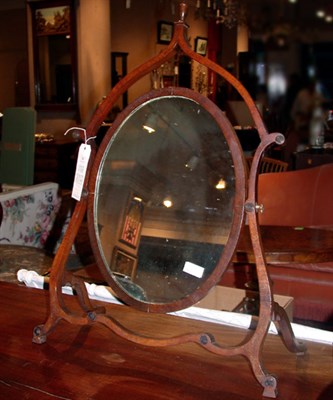 Lot 218 - Regency Style Mahogany Shaving Mirror