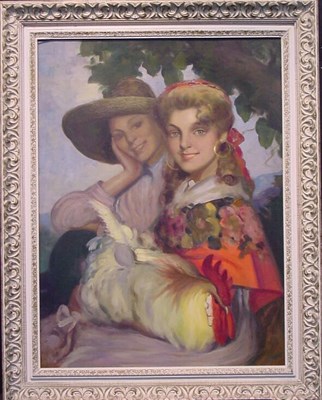 Lot 58 - 20th Century School THE PRIZE ROOSTER Oil on...