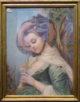 Lot 2 - American School 19th Century YOUNG WOMAN WITH...