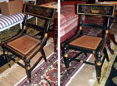 Lot 276 - Set of Four American Stenciled Side Chairs